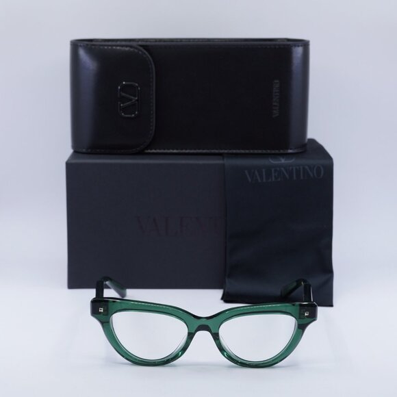 Valentino V-ESSENTIAL II VLX-124B Cat Eye Eyeglasses 50mm - Emorald Green - Picture 3 of 8